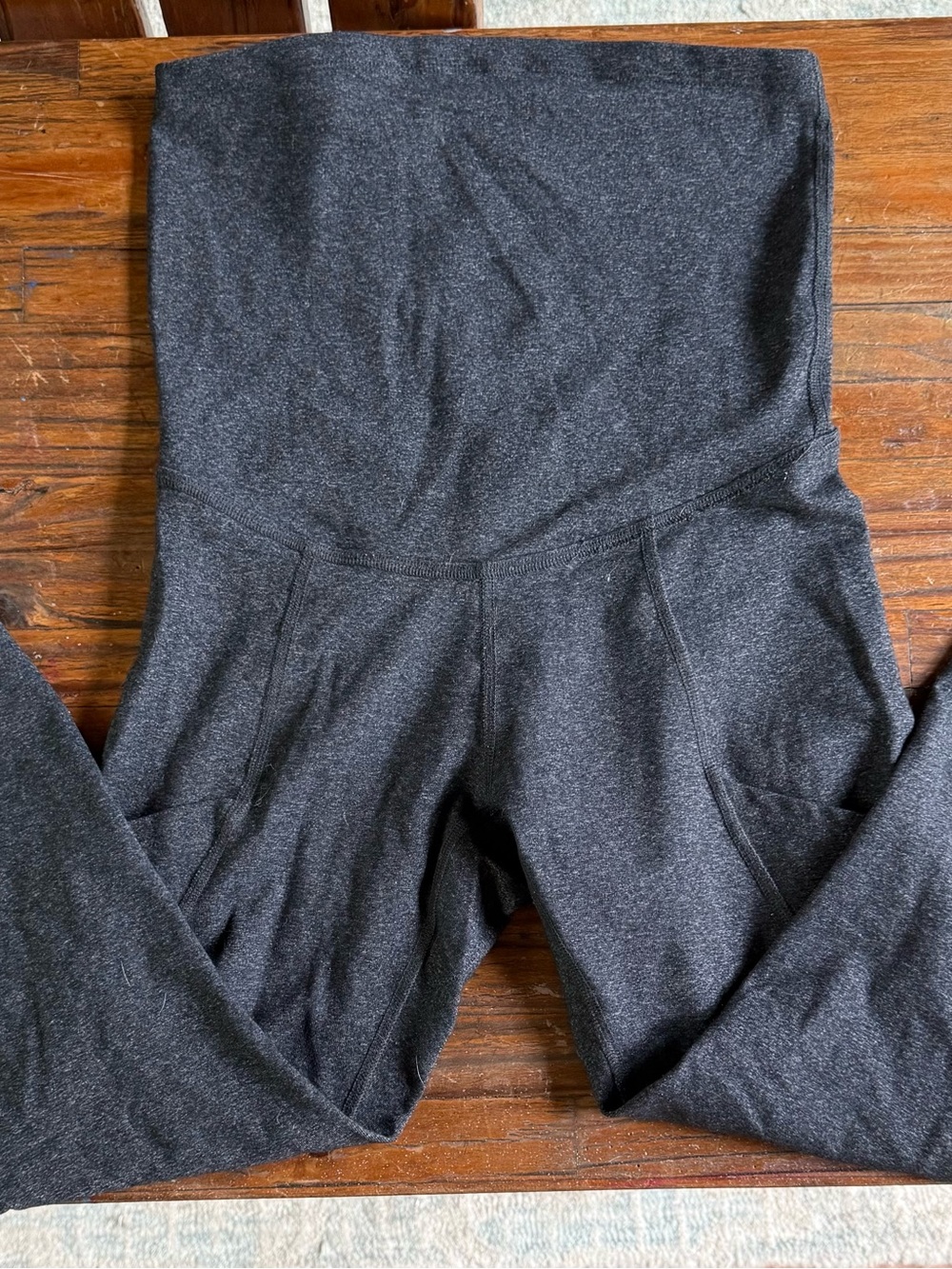 High-Waist Women's Active MaternityLeggings - Charcoal Gray